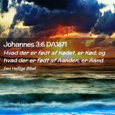 Picture 02 - Johannes 3:6 DA1871 - Hvad der er født af Kødet, er Kød; og hvad der - Bible Verse Picture
