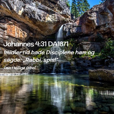 Picture 02 - Johannes 4:31 DA1871 - Imidlertid bade Disciplene ham og sagde: - Bible Verse Picture