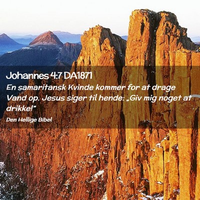 Picture 02 - Johannes 4:7 DA1871 - En samaritansk Kvinde kommer for at drage Vand - Bible Verse Picture