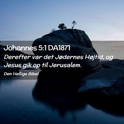 Picture 02 - Johannes 5:1 DA1871 - Derefter var det Jødernes Højtid, og Jesus gik - Bible Verse Picture