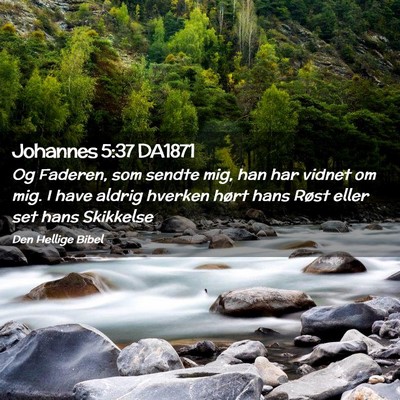 Picture 02 - Johannes 5:37 DA1871 - Og Faderen, som sendte mig, han har vidnet om - Bible Verse Picture