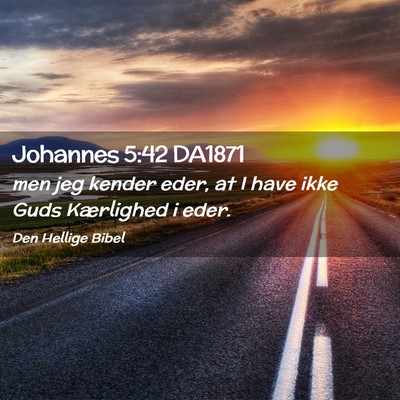 Picture 02 - Johannes 5:42 DA1871 - men jeg kender eder, at I have ikke Guds - Bible Verse Picture