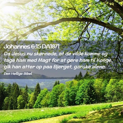 Picture 02 - Johannes 6:15 DA1871 - Da Jesus nu skønnede, at de vilde komme og tage - Bible Verse Picture