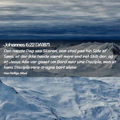 Picture 02 - Johannes 6:22 DA1871 - Den næste Dag saa Skaren, som stod paa hin Side - Bible Verse Picture