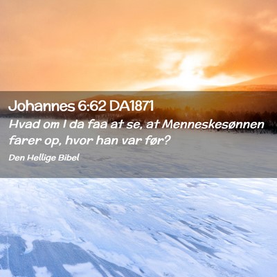 Picture 02 - Johannes 6:62 DA1871 - Hvad om I da faa at se, at Menneskesønnen farer - Bible Verse Picture