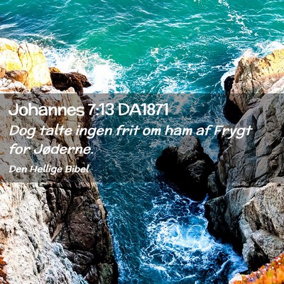 Picture 02 - Johannes 7:13 DA1871 - Dog talte ingen frit om ham af Frygt for - Bible Verse Picture