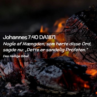 Picture 02 - Johannes 7:40 DA1871 - Nogle af Mængden, som hørte disse Ord, sagde - Bible Verse Picture