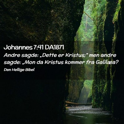 Picture 02 - Johannes 7:41 DA1871 - Andre sagde: „Dette er Kristus;“ men andre - Bible Verse Picture