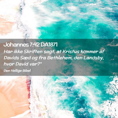 Picture 02 - Johannes 7:42 DA1871 - Har ikke Skriften sagt, at Kristus kommer af - Bible Verse Picture