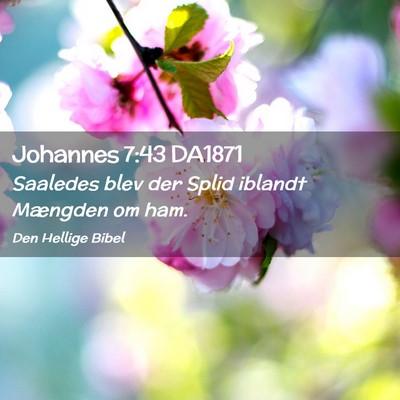Picture 02 - Johannes 7:43 DA1871 - Saaledes blev der Splid iblandt Mængden om - Bible Verse Picture