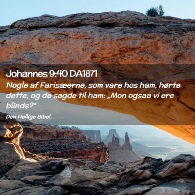Picture 02 - Johannes 9:40 DA1871 - Nogle af Farisæerne, som vare hos ham, hørte - Bible Verse Picture