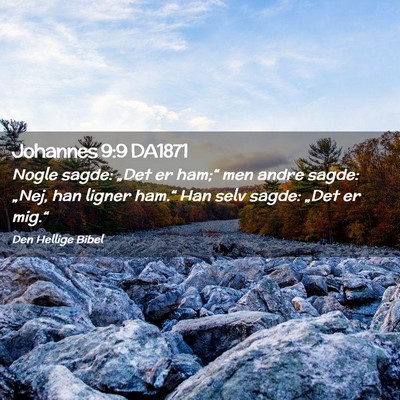 Picture 02 - Johannes 9:9 DA1871 - Nogle sagde: „Det er ham;“ men andre sagde: - Bible Verse Picture
