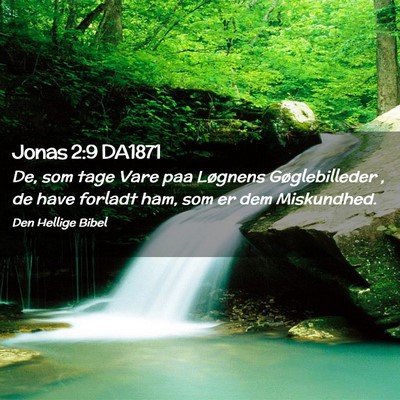 Picture 02 - Jonas 2:9 DA1871 - De, som tage Vare paa Løgnens Gøglebilleder , - Bible Verse Picture