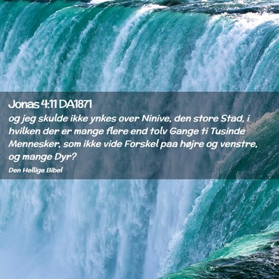 Picture 02 - Jonas 4:11 DA1871 - og jeg skulde ikke ynkes over Ninive, den store - Bible Verse Picture