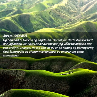 Picture 02 - Jonas 4:2 DA1871 - Og han bad til Herren og sagde: Ak, Herre! var - Bible Verse Picture