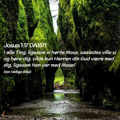 Picture 02 - Josua 1:17 DA1871 - I alle Ting, ligesom vi hørte Mose, saaledes - Bible Verse Picture