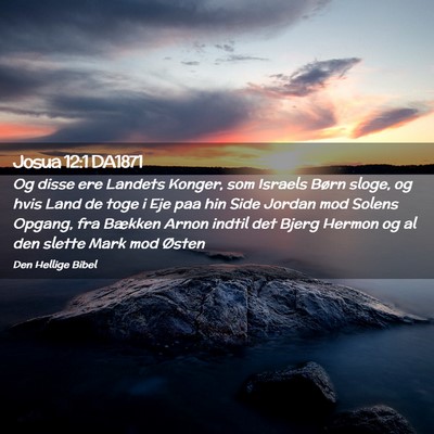 Picture 02 - Josua 12:1 DA1871 - Og disse ere Landets Konger, som Israels Børn - Bible Verse Picture