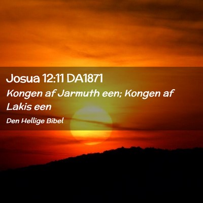 Picture 02 - Josua 12:11 DA1871 - Kongen af Jarmuth een; Kongen af Lakis - Bible Verse Picture