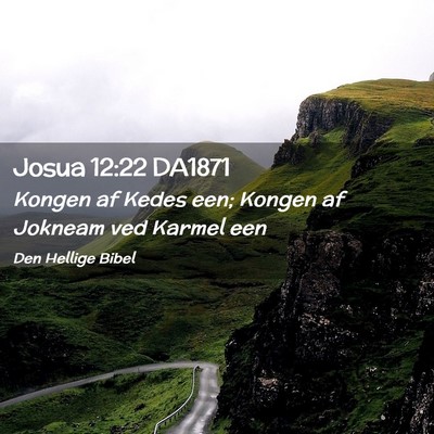 Picture 02 - Josua 12:22 DA1871 - Kongen af Kedes een; Kongen af Jokneam ved Karmel - Bible Verse Picture