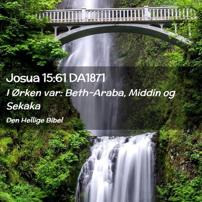 Picture 02 - Josua 15:61 DA1871 - I Ørken var: Beth-Araba, Middin og - Bible Verse Picture