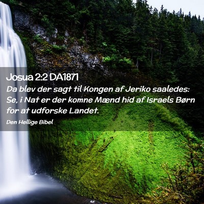 Picture 02 - Josua 2:2 DA1871 - Da blev der sagt til Kongen af Jeriko saaledes: - Bible Verse Picture
