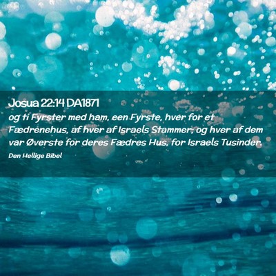 Picture 02 - Josua 22:14 DA1871 - og ti Fyrster med ham, een Fyrste, hver for et - Bible Verse Picture