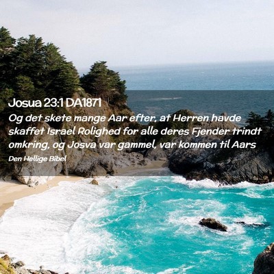 Picture 02 - Josua 23:1 DA1871 - Og det skete mange Aar efter, at Herren havde - Bible Verse Picture