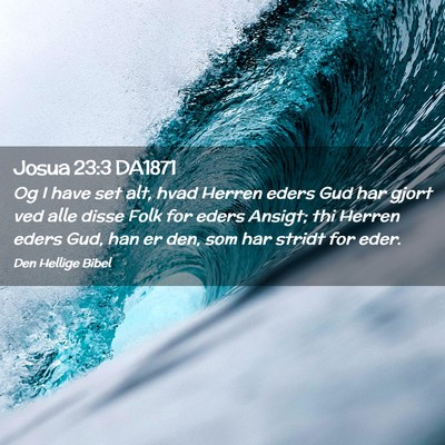 Picture 02 - Josua 23:3 DA1871 - Og I have set alt, hvad Herren eders Gud har - Bible Verse Picture