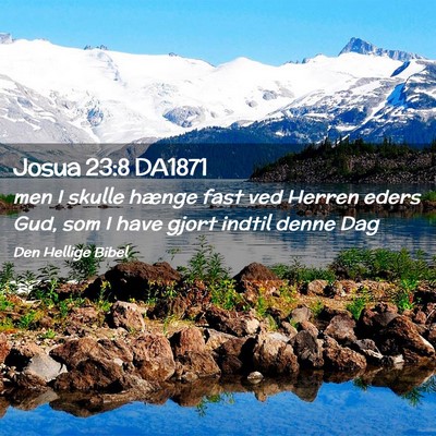 Picture 02 - Josua 23:8 DA1871 - men I skulle hænge fast ved Herren eders Gud, - Bible Verse Picture