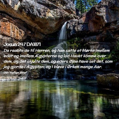 Picture 02 - Josua 24:7 DA1871 - Da raabte de til Herren, og han satte et Mørke - Bible Verse Picture