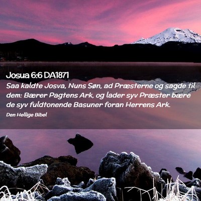 Picture 02 - Josua 6:6 DA1871 - Saa kaldte Josva, Nuns Søn, ad Præsterne og - Bible Verse Picture
