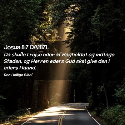 Picture 02 - Josua 8:7 DA1871 - Da skulle I rejse eder af Bagholdet og indtage - Bible Verse Picture