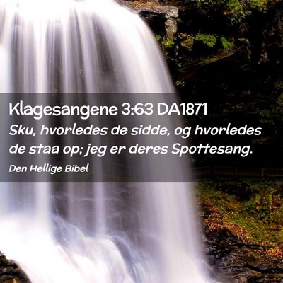 Picture 02 - Klagesangene 3:63 DA1871 - Sku, hvorledes de sidde, og hvorledes de staa op; - Bible Verse Picture