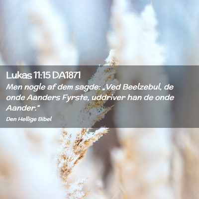 Picture 02 - Lukas 11:15 DA1871 - Men nogle af dem sagde: „Ved Beelzebul, de onde - Bible Verse Picture