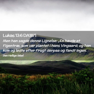 Picture 02 - Lukas 13:6 DA1871 - Men han sagde denne Lignelse: „En havde et - Bible Verse Picture