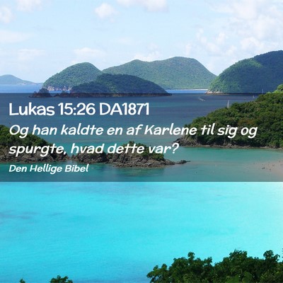Picture 02 - Lukas 15:26 DA1871 - Og han kaldte en af Karlene til sig og spurgte, - Bible Verse Picture