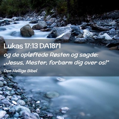 Picture 02 - Lukas 17:13 DA1871 - og de opløftede Røsten og sagde: „Jesus, - Bible Verse Picture