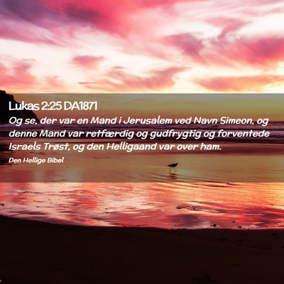 Picture 02 - Lukas 2:25 DA1871 - Og se, der var en Mand i Jerusalem ved Navn - Bible Verse Picture