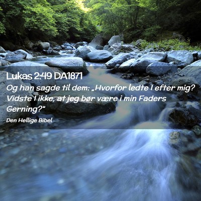 Picture 02 - Lukas 2:49 DA1871 - Og han sagde til dem: „Hvorfor ledte I efter - Bible Verse Picture