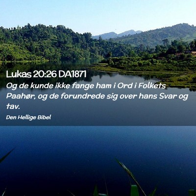 Picture 02 - Lukas 20:26 DA1871 - Og de kunde ikke fange ham i Ord i Folkets - Bible Verse Picture