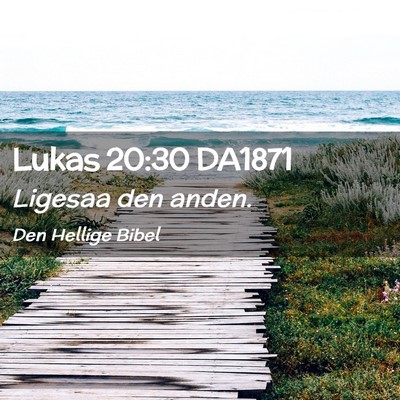 Picture 02 - Lukas 20:30 DA1871 - Ligesaa den - Bible Verse Picture