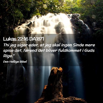 Picture 02 - Lukas 22:16 DA1871 - Thi jeg siger eder, at jeg skal ingen Sinde mere - Bible Verse Picture