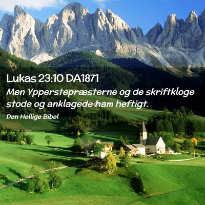 Picture 02 - Lukas 23:10 DA1871 - Men Ypperstepræsterne og de skriftkloge stode og - Bible Verse Picture