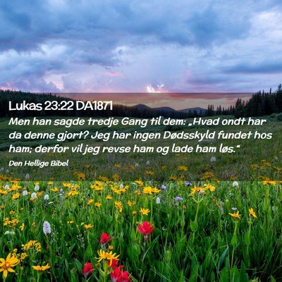 Picture 02 - Lukas 23:22 DA1871 - Men han sagde tredje Gang til dem: „Hvad ondt - Bible Verse Picture