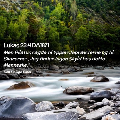 Picture 02 - Lukas 23:4 DA1871 - Men Pilatus sagde til Ypperstepræsterne og til - Bible Verse Picture