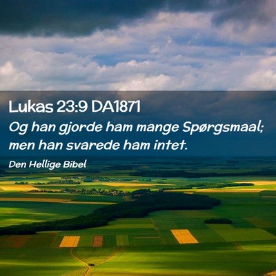 Picture 02 - Lukas 23:9 DA1871 - Og han gjorde ham mange Spørgsmaal; men han - Bible Verse Picture