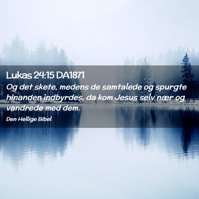 Picture 02 - Lukas 24:15 DA1871 - Og det skete, medens de samtalede og spurgte - Bible Verse Picture
