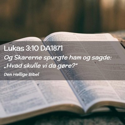 Picture 02 - Lukas 3:10 DA1871 - Og Skarerne spurgte ham og sagde: „Hvad skulle - Bible Verse Picture