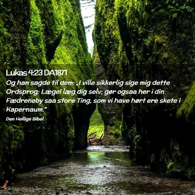Picture 02 - Lukas 4:23 DA1871 - Og han sagde til dem: „I ville sikkerlig sige - Bible Verse Picture