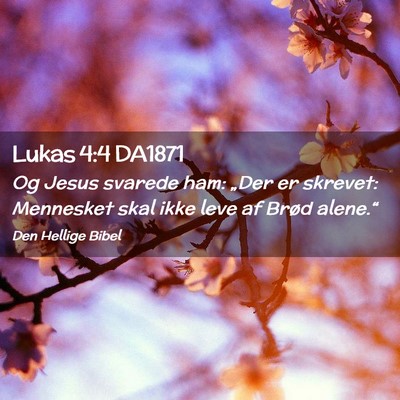 Picture 02 - Lukas 4:4 DA1871 - Og Jesus svarede ham: „Der er skrevet: - Bible Verse Picture